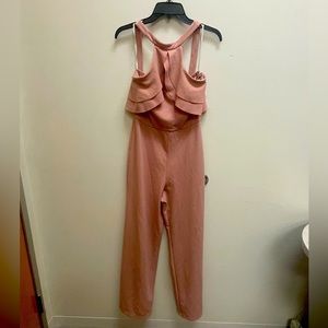Avec les filles jump suit pink